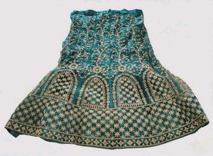 Elegant Teal Embroidered Lehenga Set