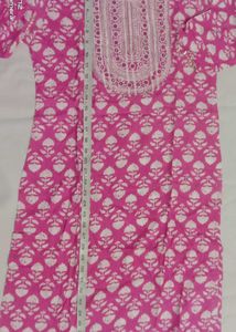 Pink Floral Kurta Set