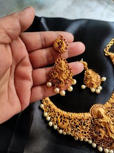 Lord Krishna Idol Necklace Set Premium quality