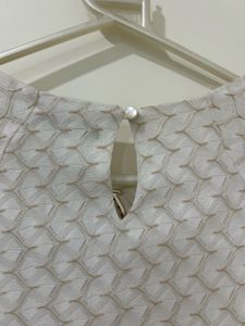 Stylish Women's Off-White Textured Top