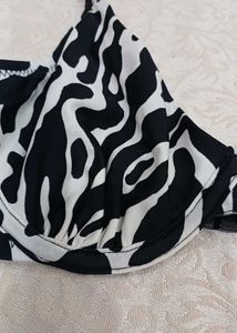 brand new Zebra Print Bikini Top..34C