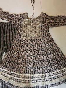 Designer Printed Kurta with Pants