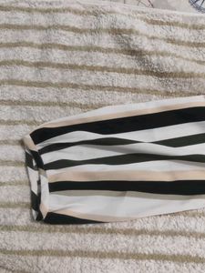 Stylish Striped Tie-Front Top