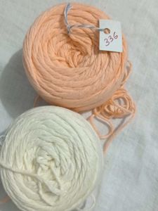 Peach & Cream Yarn Skeins