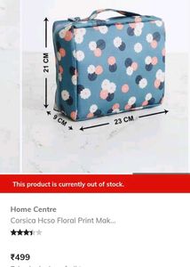 Floral Travel Makeup Bag Organizer