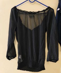 See through black Top - not used