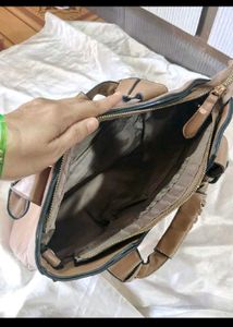 Stylish Studded Tan Handbag