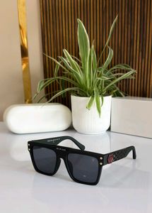 Philip Plein Stylish Black Sunglasses with Yellow