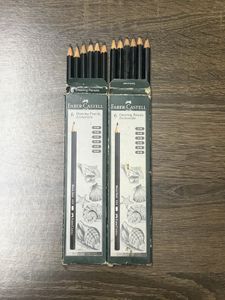 Faber-Castell Black Matt Drawing Pencils-Set of 12