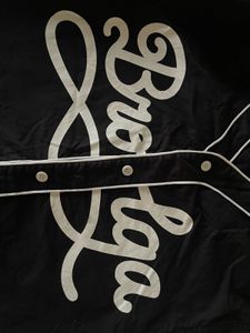 Black Baseball Style Button-Up Shirt
