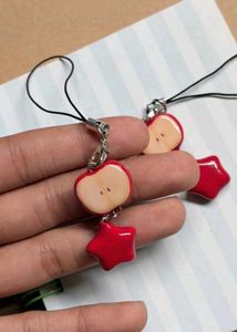 Cute Apple & Star Charm