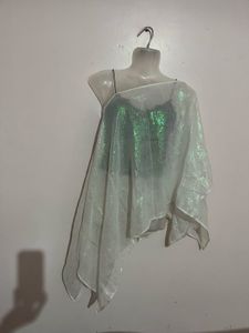 y2k Sheer Mermaid Overlay Top without inner