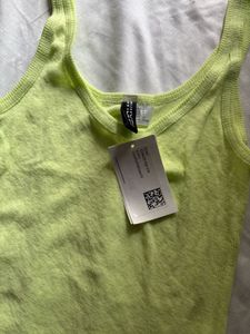Lime Green Ribbed Tank Top