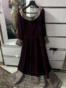 Elegant Embroidered Anarkali Gown