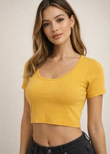 Trendy Yellow Crop Top ❤️