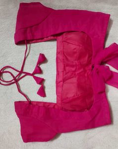 knotted backless blouse padded