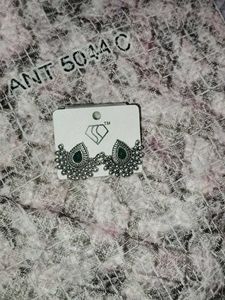 Elegant Oxidized Silver Jhumka Earrings