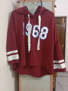 Maroon "1968" Hoodie Top