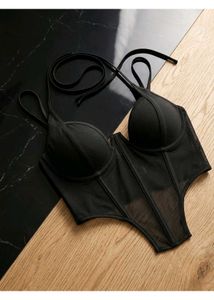 Sheer Mesh Corset Top