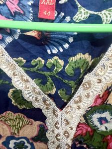 Blue Floral Kurta Set