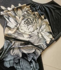 black floral kaftan