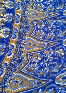 Vintage Blue Floral Print Soft Fabric 4.5 meters
