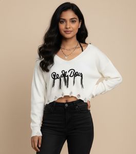 sale korean y2k Cropped Long Sleeve Top