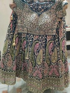 Beutiful Mirror Work Heavy Flair Leheng Embroidery