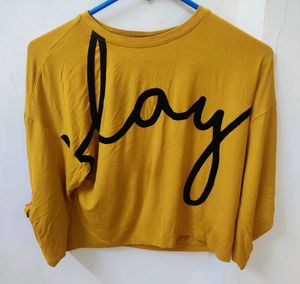 MUSTARD YELLOW CROP TOP