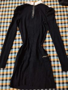 Black Lace Collar Dress