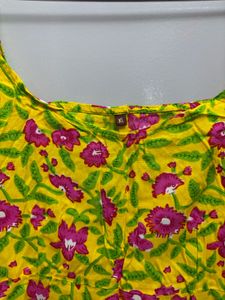 Floral Print Yellow Sundress