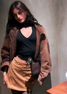 shein brown skirt