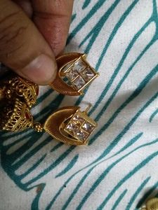 Gold-toned Necklace &amp; Earring Set
