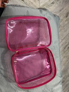 Huda Beauty Pink Clear Pouch