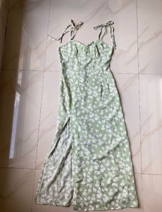 Floral Tie-Strap Midi Dress