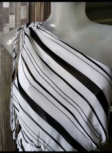 Striped One-Shoulder Jumpsuit
