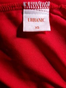 Red Maxi Dress with Thigh Slit