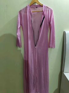 Elegant Pink Kurta with Zipper Detail