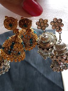 📢3️⃣ Combo Jhumka Earrings