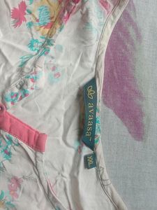 Floral Print Midi Kurta