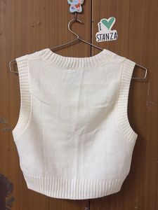 Cream Cable Knit Vest