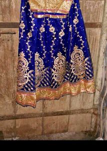 Blue &amp; Red Lehenga Choli Combo