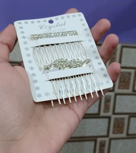 Diamond Hair Clip 4pc Set