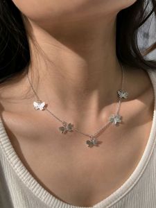 Silver Butterfly Charm Necklace