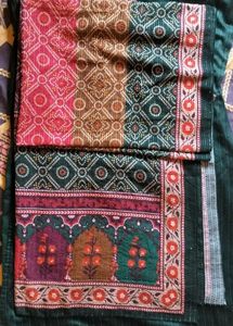 Crepe silk Suit with bandhani dupatta 🌟