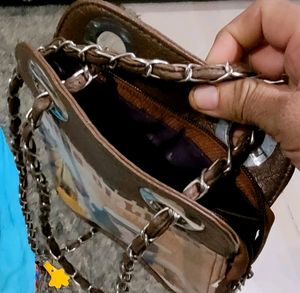Pack 2 Zip 9 Denim Jhola &amp; Long Chain Sling Bags