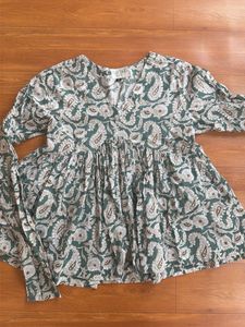 Paisley Print Kurta Top