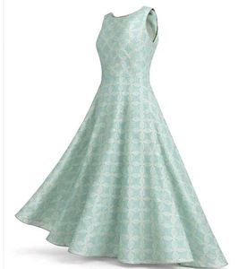 Beautiful Teal Ethnic Gown and also has it's pant