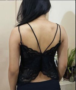 Black Lace Camisole Top