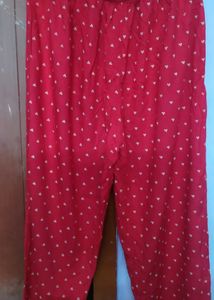 Comfy Red Heart Pattern Pants